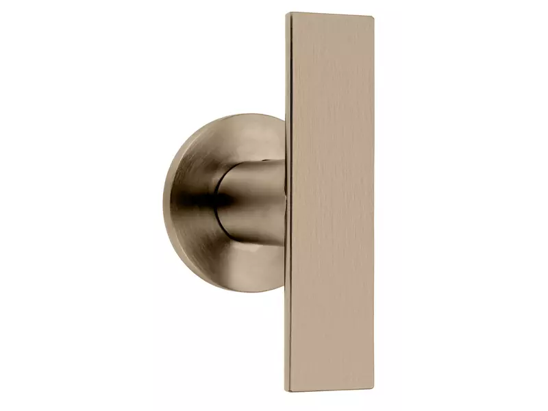 Deurknop vast op rozet PVD licht brons Arc Piet Boon PBA102V/53